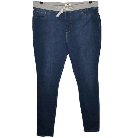 lei elastic waist jeans